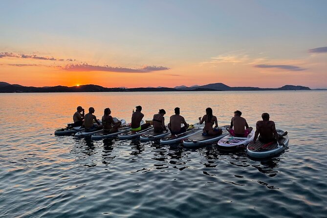 SUP Tour Experience Sunrise or Sunset breakfast or aperitif Olbia - The route logic: protected waters and coves chosen for the day