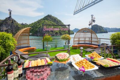 Sweetness Cruise Ha Long Bay: Caves, Kayaking, Swimming & Lunch - The Cruise Part: Food, Deck Music, Wi-Fi, and Jacuzzi Time