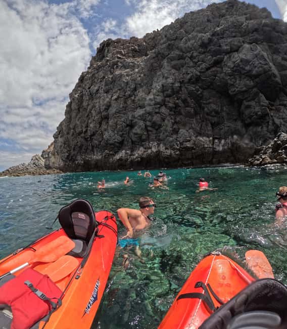 Tenerife: Eco Kayak & Snorkeling - The kayak setup: stability, life jackets, and waterproof comfort