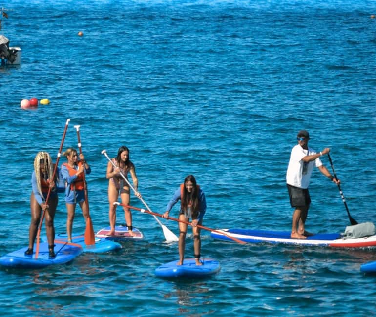 TENERIFE SUR | unforgettable SUP - SNORKELING EXPERIENCE - Meeting at Il Locale: simple start, quick gear handoff