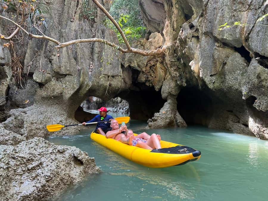 Twilight Sea Canoe to James Bond Island w/ Glowing Plankton - Kayak into Phang Nga Bay hongs: Panak or Ko Hong depends on tide