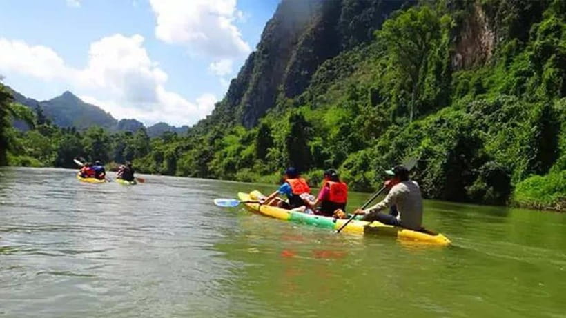 Vang Vieng: Hot Air Balloon,Kayak,Zipline,Blue lagoon1 Tour - One day in Vang Vieng: the smart way to pack excitement