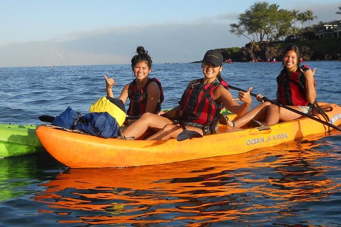Waterfall Hike and Kayak Snorkel & Paddle from Makena - Kayaking the Makena coastline: volcanic rock, clear water, and turtle watch