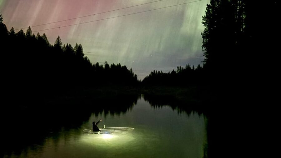 Whitefish, Montana: Illuminated Sunset Guided Kayak Tour - Whitefish LED glass kayaking: why it feels special after sunset