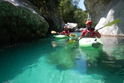 Whitewater Kayak Course on Soca River - Day 1 on the Soča: kitting up, safety rules, then a coached 5–10 km descent