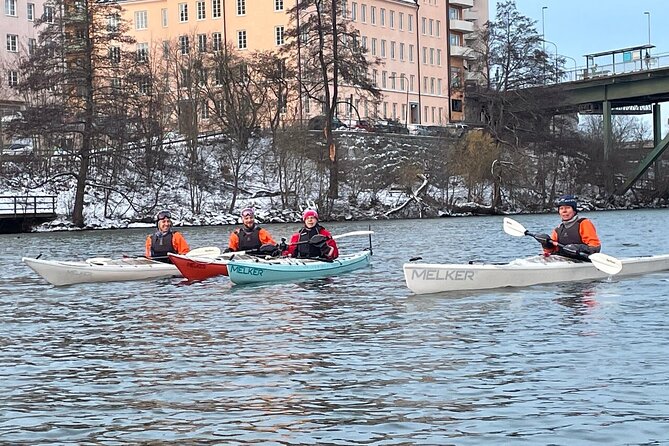 Winter Kayak Tour in Stockholm City (Dry Suit Kayaking) - Dock time: dry suit fitting, kayak setup, and a real safety check