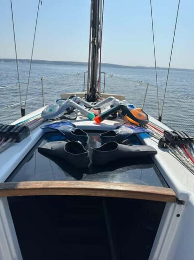 Zadar: Island cruise with drinks, snorkeling and kayaking - Meeting at Zadar’s red submarine: how the start feels